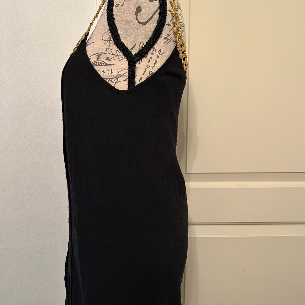 Julie Haus Elegant Black Dress with Gold Accents - Picture 4 of 5